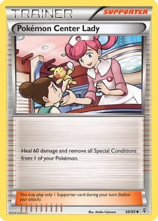Pokemon Center Lady — Generations Pokémon TCG card by Maiko Fujiwara