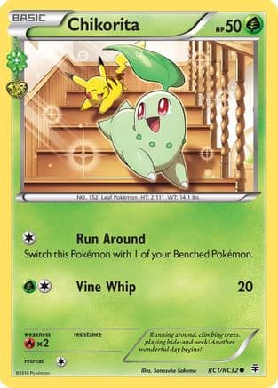 Chikorita — Generations: Radiant Collection Pokémon TCG card by Sanosuke Sakuma
