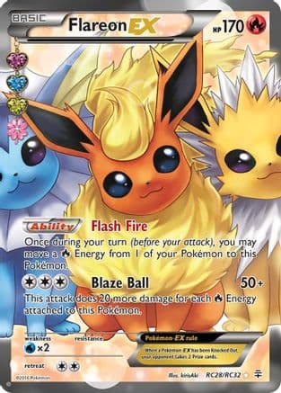 Flareon EX (Full Art) — Generations: Radiant Collection Pokémon TCG card by kirisAki