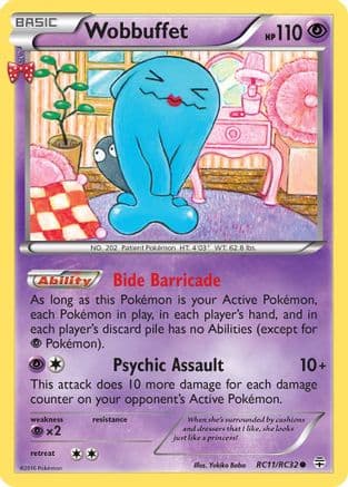 Wobbuffet — Generations: Radiant Collection Pokémon TCG card by Yukiko Baba