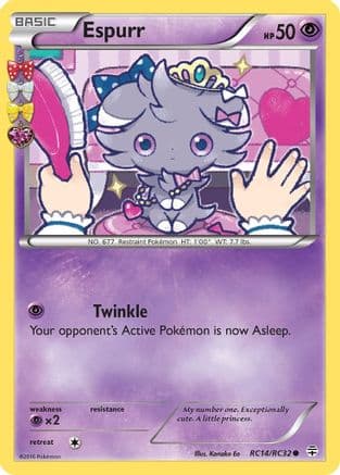 Espurr — Generations: Radiant Collection Pokémon TCG card by Kanako Eo