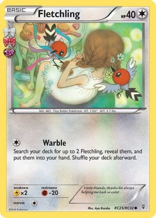 Fletchling — Generations: Radiant Collection Pokémon TCG card by Aya Kusube