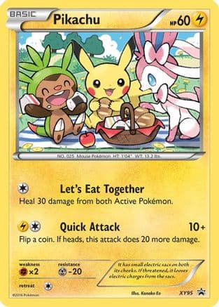 Pikachu — XY Promos Pokémon TCG card by Kanako Eo