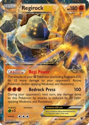 Regirock EX — XY - Fates Collide Pokémon TCG card by PLANETA