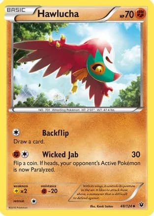 Hawlucha — XY - Fates Collide Pokémon TCG card by Kouki Saitou