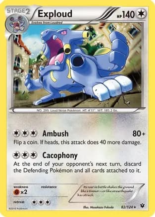 Exploud — XY - Fates Collide Pokémon TCG card by Masakazu Fukuda