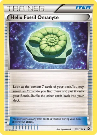 Helix Fossil Omanyte — XY - Fates Collide Pokémon TCG card by Toyste Beach