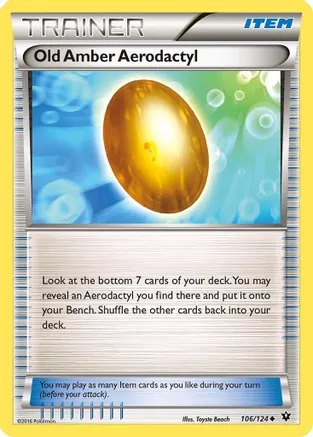 Old Amber Aerodactyl — XY - Fates Collide Pokémon TCG card by Toyste Beach