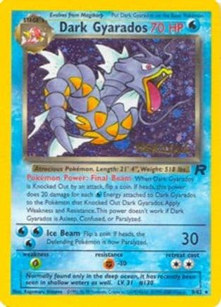 Dark Gyarados (Prerelease) — WoTC Promo Pokémon TCG card by Ken Sugimori