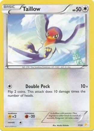Taillow — XY Trainer Kit: Pikachu Libre & Suicune Pokémon TCG card by Atsuko Nishida