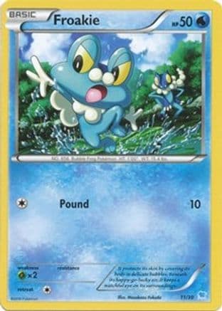 Froakie (23) — XY Trainer Kit: Pikachu Libre & Suicune Pokémon TCG card by Mitsuhiro Arita