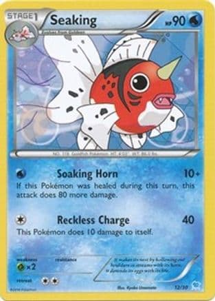 Seaking (12) — XY Trainer Kit: Pikachu Libre & Suicune Pokémon TCG card by Kyoko Umemoto