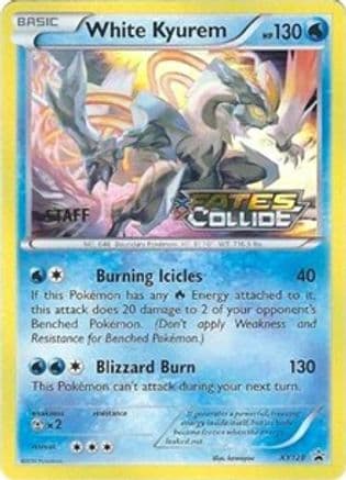 White Kyurem - XY128 (Prerelease) [Staff] — XY Promos Pokémon TCG card by Keiji Kinebuchi
