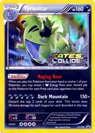 Tyranitar - XY130 (Prerelease) [Staff] — XY Promos