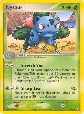 Ivysaur - 35/100 (Prerelease) — Nintendo Promos Pokémon TCG card by Hisao Nakamura