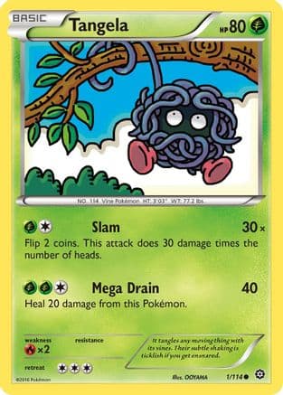 Tangela — XY - Steam Siege Pokémon TCG card by Yoriyuki Ikegami