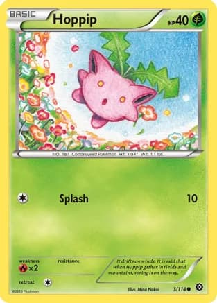 Hoppip — XY - Steam Siege Pokémon TCG card by Mina Nakai