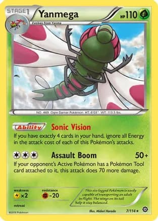 Yanmega — XY - Steam Siege Pokémon TCG card by Masakazu Fukuda
