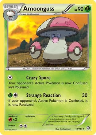Amoonguss — XY - Steam Siege Pokémon TCG card by Ken Sugimori