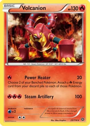 Volcanion — XY - Steam Siege Pokémon TCG card by nagimiso
