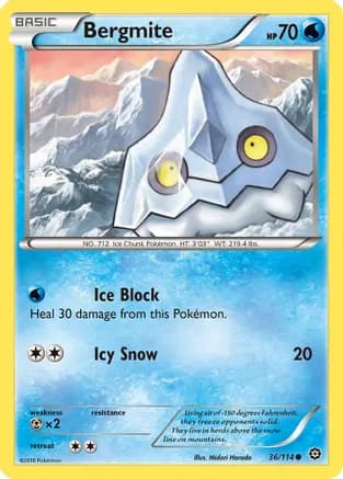 Bergmite — XY - Steam Siege Pokémon TCG card by Midori Harada