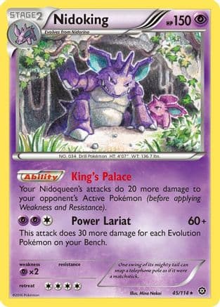 Nidoking — XY - Steam Siege Pokémon TCG card by Ken Sugimori