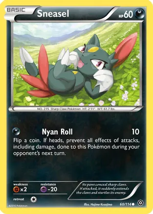 Sneasel — XY - Steam Siege Pokémon TCG card by Hajime Kusajima