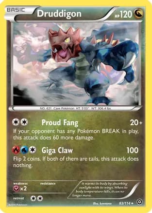 Druddigon — XY - Steam Siege Pokémon TCG card by kawayoo