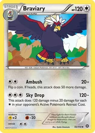 Braviary — XY - Steam Siege Pokémon TCG card by Kyoko Umemoto