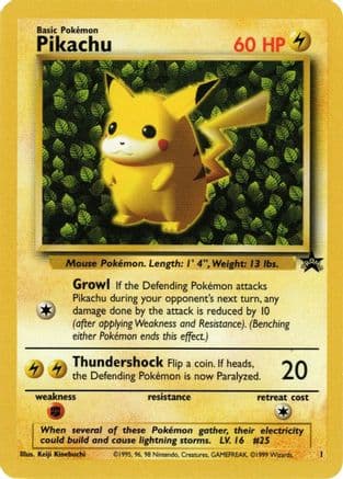 Pikachu (1) — WoTC Promo Pokémon TCG card by Keiji Kinebuchi
