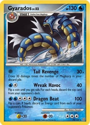 Gyarados - 19/100 (DP Stormfront) — Deck Exclusives Pokémon TCG card by Midori Harada