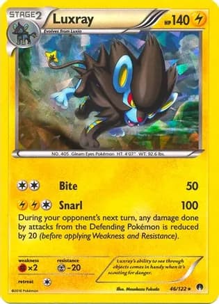 Luxray - 46/122 (Cracked Ice Holo) — Deck Exclusives