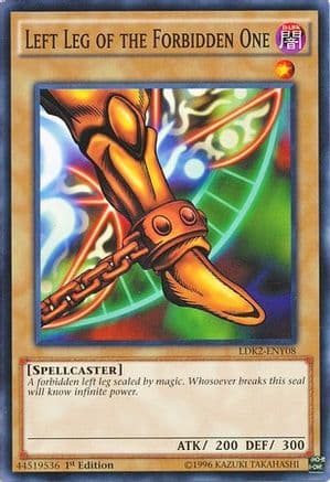 Left Leg of the Forbidden One — Legendary Decks II Yu-Gi-Oh! card by KAZUKI TAKAHASHI