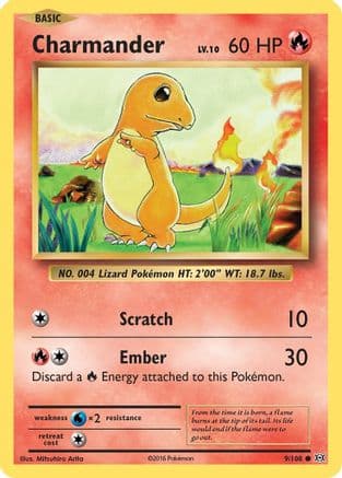 Charmander — XY - Evolutions Pokémon TCG card by Kagemaru Himeno