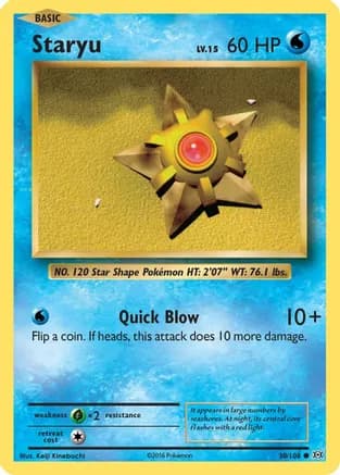 Staryu — XY - Evolutions Pokémon TCG card by Yuka Morii