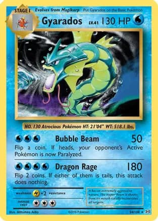 Gyarados — XY - Evolutions Pokémon TCG card by Mitsuhiro Arita