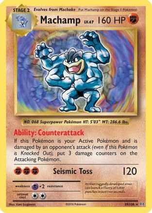 Machamp — XY - Evolutions Pokémon TCG card by Ken Sugimori