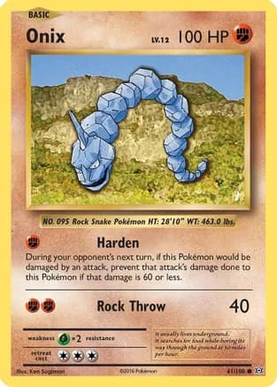 Onix — XY - Evolutions Pokémon TCG card by Ken Sugimori