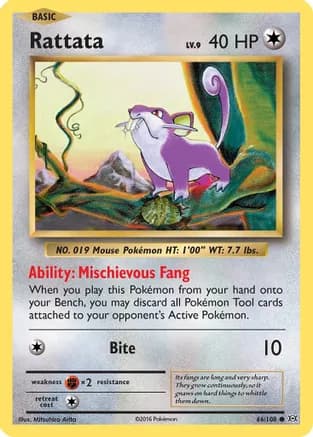 Rattata — XY - Evolutions Pokémon TCG card by Mitsuhiro Arita