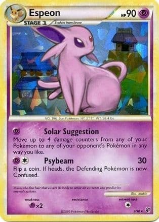 Espeon - 2/90 (HGSS Undaunted - Cracked Ice Holo) — Deck Exclusives Pokémon TCG card by Mitsuhiro Arita