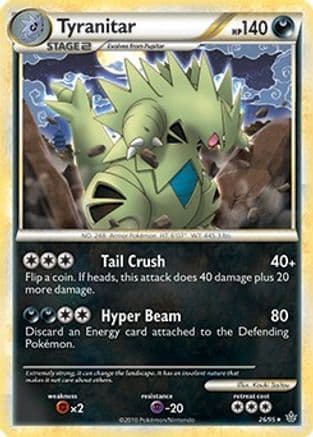 Tyranitar - 26/95 (HGSS Unleashed) — Deck Exclusives Pokémon TCG card by Kouki Saitou