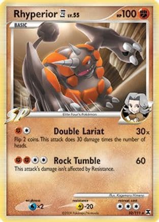Rhyperior E4 - 32/111 (DPPt Rising Rivals) — Deck Exclusives Pokémon TCG card by Atsuko Nishida