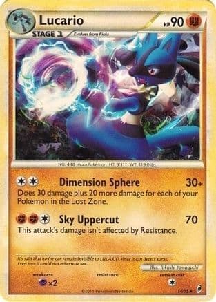 Lucario - 14/95 (Cracked Ice Holo) — Deck Exclusives Pokémon TCG card by Takashi Yamaguchi
