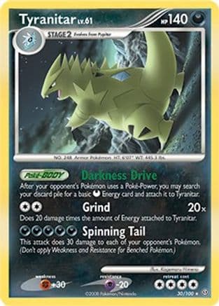 Tyranitar - 30/100 (DP Stormfront) — Deck Exclusives Pokémon TCG card by Kagemori