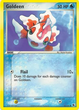 Goldeen — EX Battle Stadium Pokémon TCG card by Hajime Kusajima