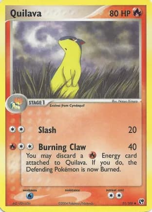 Quilava — EX Battle Stadium Pokémon TCG card by Naoyo Kimura