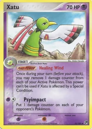 Xatu — EX Battle Stadium Pokémon TCG card by Midori Harada