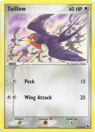 Taillow — EX Battle Stadium Pokémon TCG card by Kagemaru Himeno