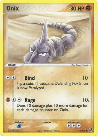 Onix — EX Battle Stadium Pokémon TCG card by Mitsuhiro Arita