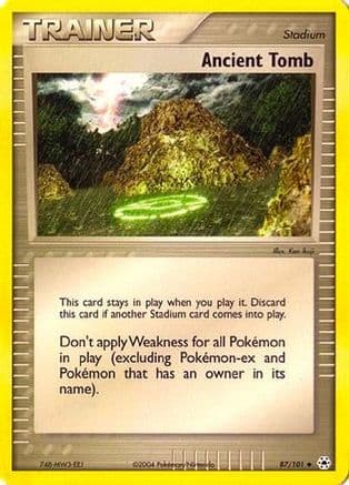 Ancient Tomb — EX Battle Stadium Pokémon TCG card by Ken Ikuji